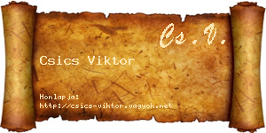 Csics Viktor névjegykártya