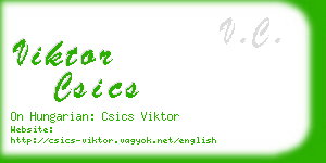 viktor csics business card